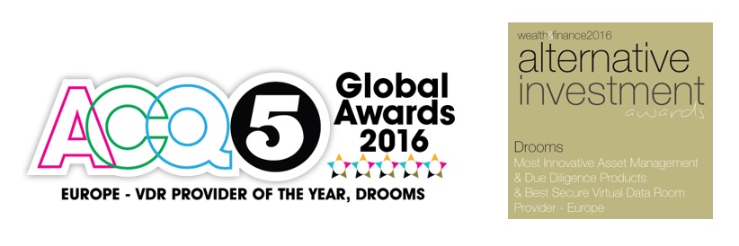 drooms award winner acq5 wealth and finance 2016